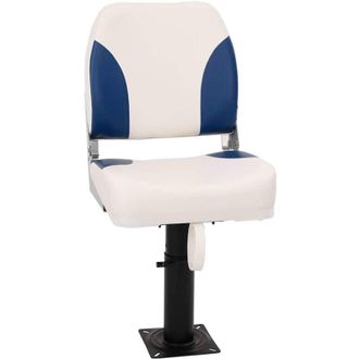 vidaXL Set Sedile per Barca Pieghevole 2pz Blu e Bianco 41x36x48 cm - Vidaxl