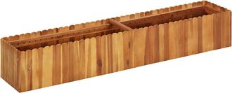 vidaXL Arriate Elevado De Madera Maciza De Acacia 150x30x25 Cm Vidaxl