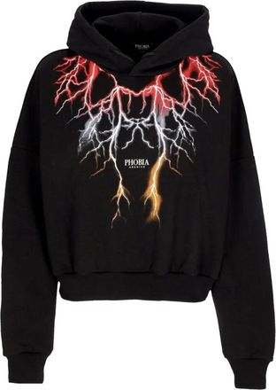 Phobia Archive Lightning Crop Hoodie - Dames - Hoodies - Veelkleurig - M - Katoen - Hoodies & sweatvesten