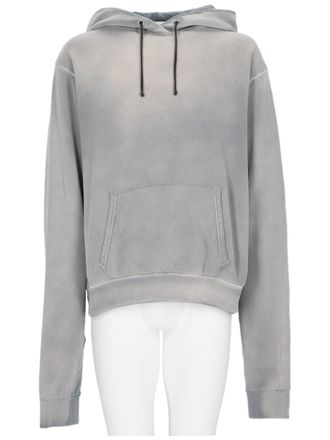 Maison Margiela Relaxed-Fit Grey Sweatshirt With Adjustable Drawstrings