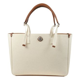 Moncler Tote Bags, male, Beige, Size: ONE SIZE Carlo Canvas Tote Bag