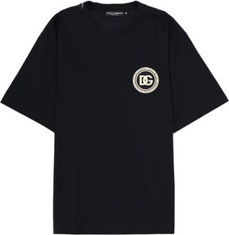 Dolce & Gabbana Blue Logo Crew Neck T-Shirt