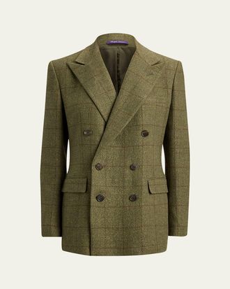 Ralph Lauren Collection Ramona Windowpane Tweed Jacket