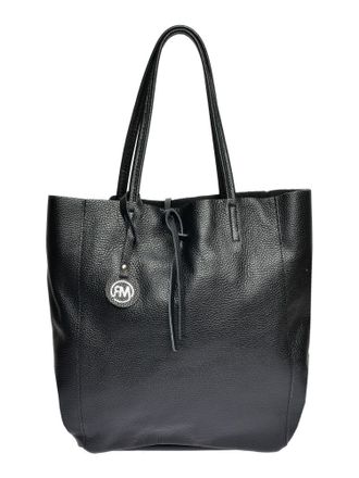 Roberta M Zwart Rundleer Tas