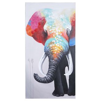 Hhg Hhg - Nunca Usado] Pintura Al &Oacute;leo Elefante Ii, 100% Pintura Mural Pintada A Mano Xl, 140x70cm