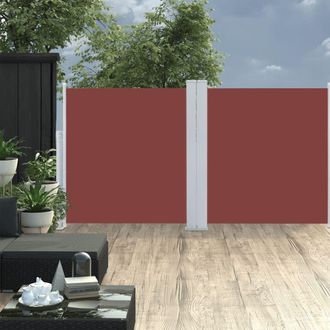 Berkfield Home Retractable Side Awning Brown 120x600 cm