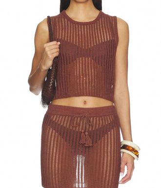 L*Space Sander Cropped Top In Cafe