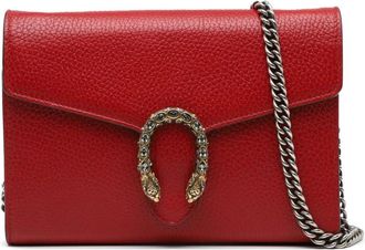Gucci Pre-owned Cross Body Bags, female, Red, Size: ONE SIZE Pre-owned Chain Wallet