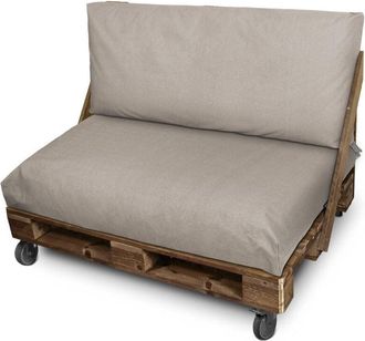 Happers Happers - Set De Cojines Para Palets Asiento 120x80x20 + Respaldo 120x45x25 Piedra Naylim Mate