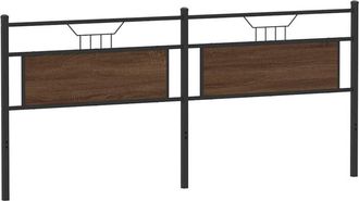 vidaXL Cabecero De Madera De Ingenier&iacute;a Y Acero Marr&oacute;n Roble 193 Cm Vidaxl