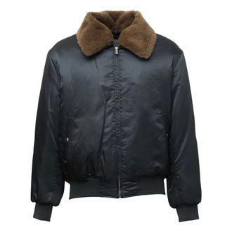Dr&ocirc;le de Monsieur Bomber con cuello de pelo - Jackets - Hombre - Negro - XL