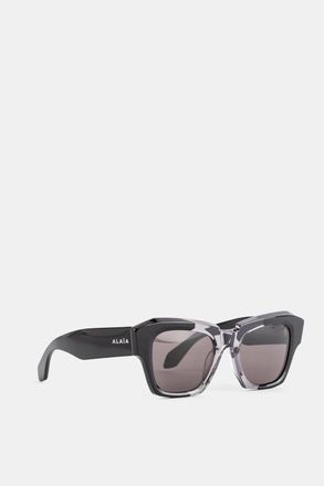Alaia Womens Two-Tone Square Sunglasses Black