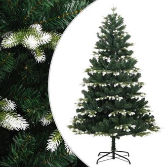 vidaXL Vidaxl - Rbol De Navidad Artificial Con Bisagras Y Nieve Flocada 210 Cm