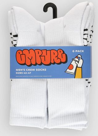 Empyre Crew 6 Pack Socks blanco