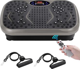 OEM M&aacute;quina De Ejercicios Con Plataforma Vibratoria, Velocidades Ajustables, Panel De Control Led, Color Gris Oscuro