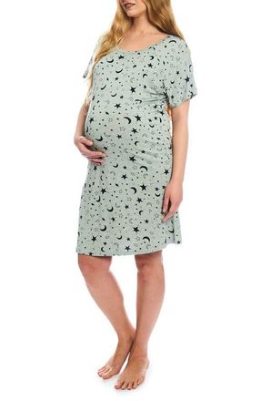 Everly Grey Rosa Maternity/Nursing Hospital Gown in Twinkle Night at Nordstrom, Size X-Large
