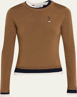 Monse Triple-Layer Wool Crewneck Sweater