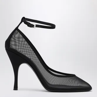 Alaia Black pumps in transparent mesh