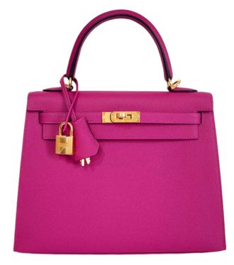 Hermès Hermès Kelly 25 Epsom Sellier Rose Pourpre Gold Hardware