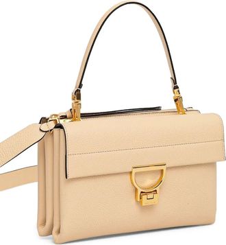 Coccinelle Borsa a tracolla con manico e anello a D - Toni neutri