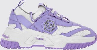 Philipp Plein Sneakers basse in maglia crochet con motivo monogram bicolore