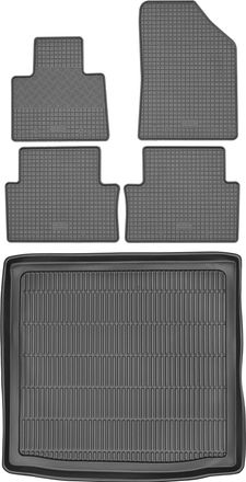 OEM Juego De Alfombrillas De Goma Para Coche Y Maletero Para Citro&euml;n C5 Ii Estate (2008-2017)