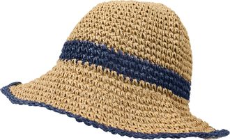 Capelli Strohhut CAPELLI NEW YORK, Damen, dk natural, navy, Stroh, H&uuml;te Strohhut, mit zweifarbiger Optik