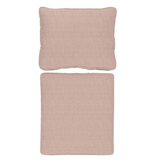 Ballard Designs Replacement Seat and Back Cushion Set with Zipper - 25x47.5 - Box Edge, Oxford Stripe Clay - Ballard Designs