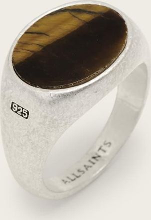 AllSaints Owen Tiger Eye Sterling Silver Ring