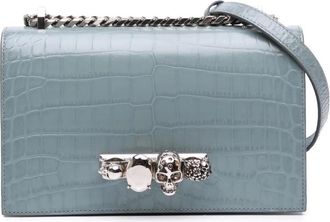 Alexander McQueen Pre-owned Shoulder Bags, female, Blue, Size: ONE SIZE Pre-owned Structured Shoulder Bag