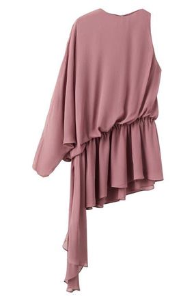 Mango Grace One-Shoulder Minidress in Pale Pink at Nordstrom, Size 4
