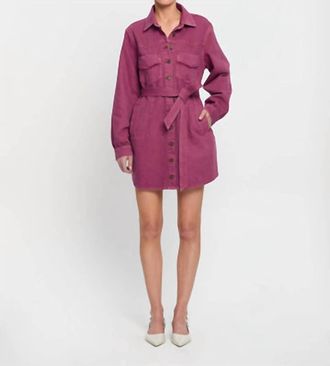 Kivari Gali Mini Dress In Burgundy
