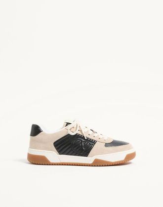 Valentino Garavani Sparry Trainer In Split Leather And Nappa