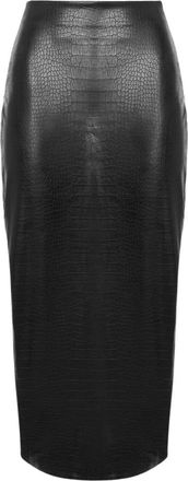 Wolford Krokodillenprint Kunstleren Kokerrok - Dames - Kokerrokken - Zwart - L - Wol - Rokken