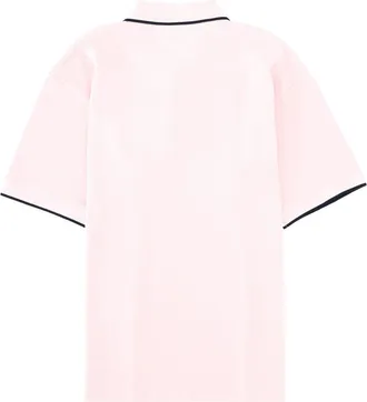Dr&ocirc;le de Monsieur Slogan Cotton Polo Shirt - Pink