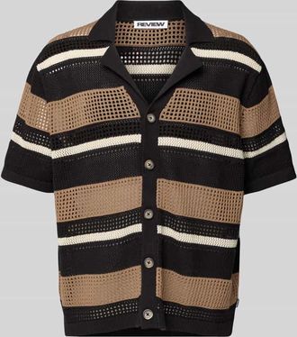 Review Freizeithemd mit Knopfleiste in Black, Größe XS