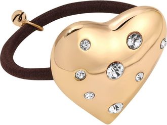 Ettika Love Embellished Heart Ponytail Holder in Gold at Nordstrom