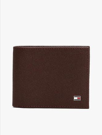 Tommy Hilfiger Enamel Flag Leather Bifold Wallet
