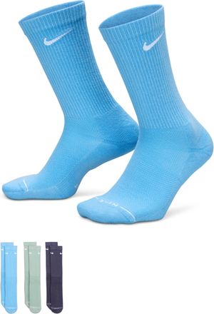 Nike Unisex Everyday Elevated Crew Socks (3 Pairs) in Multicolor | HQ4335-911