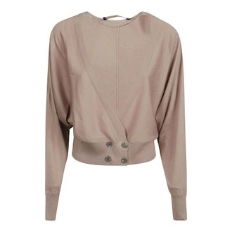Fabiana Filippi Truien & Vesten, Dames, Paars, S, Katoen, Short Silk-Cotton Cardigan