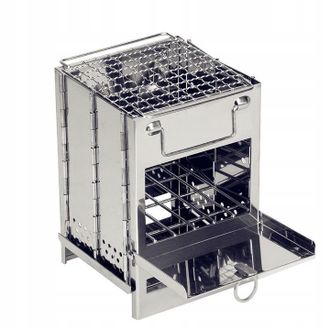 OEM Estufa De Le&ntilde;a Port&aacute;til Para Camping, Plegable, De Acero Inoxidable Fw-01
