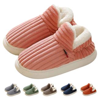Generic Slippers Women Ladies Clouds Bootie Corduroy Warm with Cozy Memory Foam Winter Anti-Slip House Shoes Indoor & Outdoor