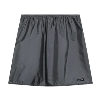 Miu Miu Falda de tejido t&eacute;cnico - Skirts - Mujer - Gris - S
