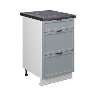 Vicco Mueble Bajo De Cocina Fame-line, Azul Claro-gris, 50 Cm, Et Antracita