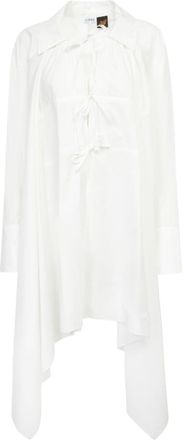 Loewe cotton-blend dress - women - Cotton/Polyamide - 34 - White