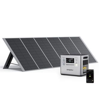 OEM Generador Solar - Aferiy - 2400w 2048wh - Panel Plegable 400w - 13 Salidas Ip65 - Camping/ccaravana