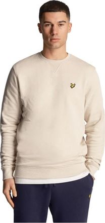 Lyle & Scott Hoodies & sweatvesten, Heren, Beige, 2Xl, Middenlaag Crew Neck Sweatshirt