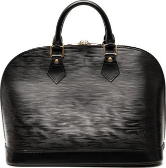 Louis Vuitton Pre-owned Handbags, female, Black, Size: ONE SIZE Pre-owned Leather Dome Satchel
