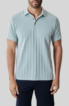 Robert Barakett Caspian Rib Polo in Dusty Teal at Nordstrom, Size Xx-Large