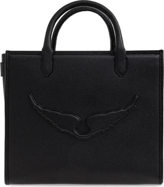 Zadig&Voltaire Angel Handbag - Dames - Handtassen - Zwart - ONE Size - Katoen - Tassen